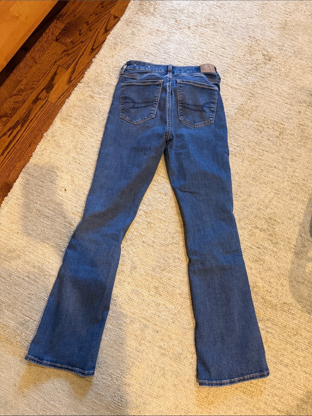Women's Blue Denim Jeans - Classic Flare American Eagle
